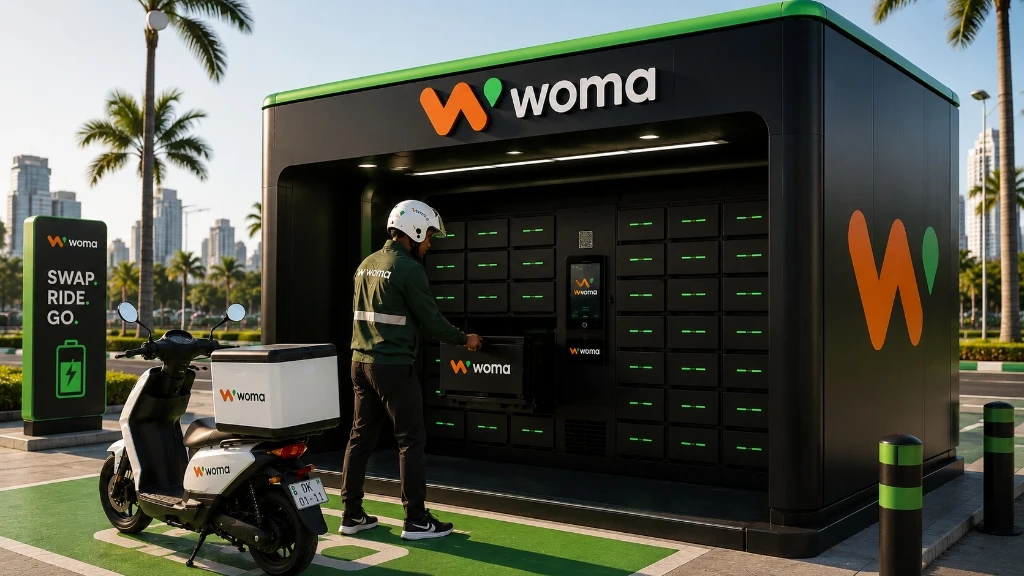 Station de swapping batterie 30 secondes pour deux-roues WOMA